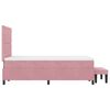 vidaXL Letto a molle con materasso Rosa 120 x 190 cm Velluto