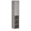 vidaXL Credenza Grigio Sonoma 34,5x34x180 cm in Legno Multistrato