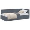 vidaXL Cornice del letto ad angolo Grigio scuro 100 x 200 cm Velluto