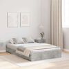 vidaXL Struttura letto con contenitore Grigio cemento 120 x 190 cm