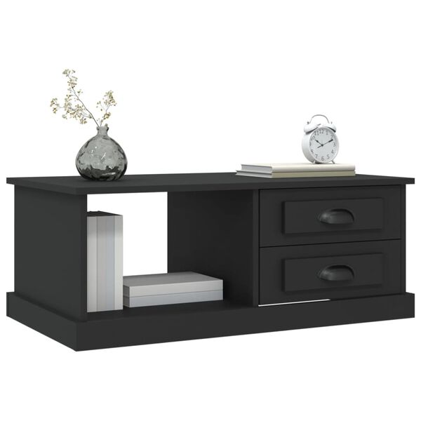 vidaXL Tavolino da Salotto Nero 90x50x35 cm in Legno Multistrato