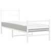 vidaXL Giroletto con Testiera e Pediera Metallo Bianco 80x200 cm