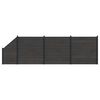 vidaXL Pannello di Recinzione 4 pcs WPC e Alluminio Nero