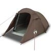 vidaXL Tenda da Campeggio a Tunnel per 2 Persone Marrone Impermeabile
