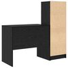 vidaXL Scrivania con cassetto 2 pcs Rovere Nero