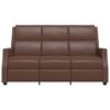 vidaXL Poltrona Massaggiante Reclinabile 3 Posti Marrone in Similpelle