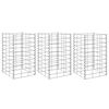 vidaXL Fioriere Rialzate a Gabbione 3 pz 30x30x50 cm in Ferro