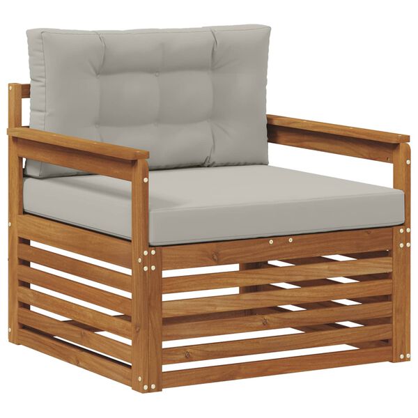 vidaXL Set di divani da esterno Legno di Acacia Massello e Poliestere