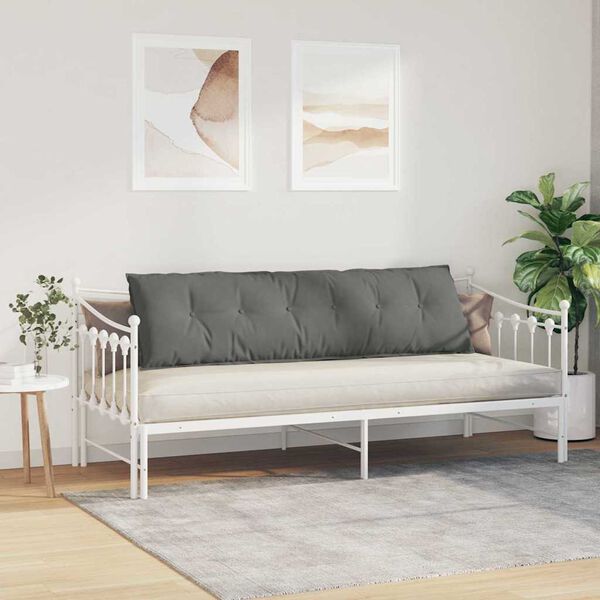 vidaXL Cuscino per Schiena Grigio scuro 180 x 50 cm