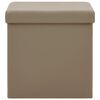 vidaXL Sgabelli con Contenitore Pieghevoli 2 pz Cappuccino in PVC