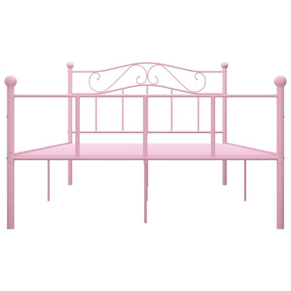 vidaXL Giroletto Rosa in Metallo 120x200 cm