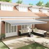 vidaXL Tenda da Sole Retrattile Manuale Antracite e Bianco 600x300 cm