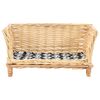 vidaXL Cesta per Cani con Cuscino 50x33x30 cm Salice Naturale