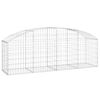 vidaXL Cesto Gabbione ad Arco 200x50x60/80 cm Ferro Zincato