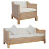 vidaXL Set di Divani 2 pz con Cuscini in Rattan Naturale