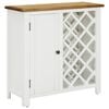 vidaXL Cantinetta dei Vini 80x32x80 cm Legno Massello di Rovere