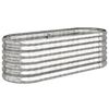 vidaXL Letto Giardino Acciaio Zincato 114x40x36cm Argento