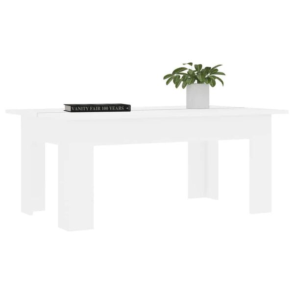 vidaXL Tavolino da Salotto Bianco 100x60x42 cm in Legno Multistrato