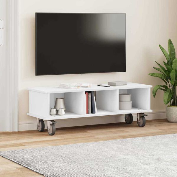 vidaXL Supporto TV Bianco 100 x 35 x 35 cm Legno multistrato