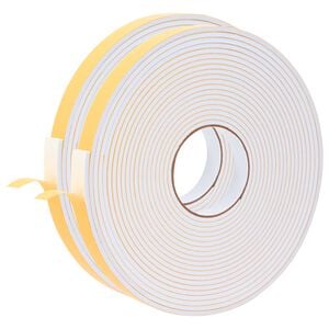 vidaXL Nastro adesivo in schiuma 2 pz Bianco 20mm x 10m Schiuma CR