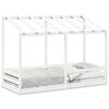 vidaXL Letto per Bambini con Tetto Bianco 90x190cm Legno Massello Pino