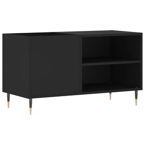 vidaXL Mobile Porta Dischi Nero 85x38x48 cm in Legno Multistrato