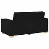 vidaXL Divano 3 pcs Nero 220 x 80 x 84 cm Tessuto misto lino
