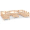 vidaXL Set Salotto da Giardino 10 pz in Legno Massello di Pino