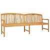 vidaXL Panchina in legno intagliata a mano 228 x 60 x 90 cm Naturale