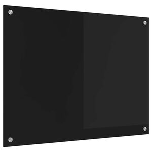 vidaXL Rivestimento da Cucina Nero 80 x 60 cm vetro temperato