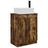 vidaXL Mobile da bagno con lavabo Rovere Fumo 54 x 35 x 83 cm