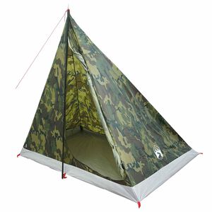 vidaXL Tenda da backpacking 2 persona Mimetico