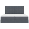 vidaXL Letto con testiera Grigio scuro 200 x 200 cm Velluto