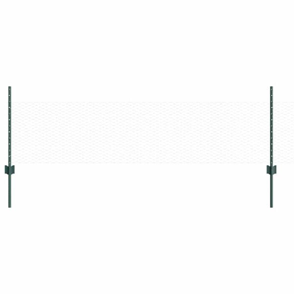 vidaXL Recinzione con Posto Verde 0,5 x 50 m Acciaio e PVC