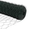 vidaXL Recinzione esagonale Verde 0.8 x 25 m Acciaio