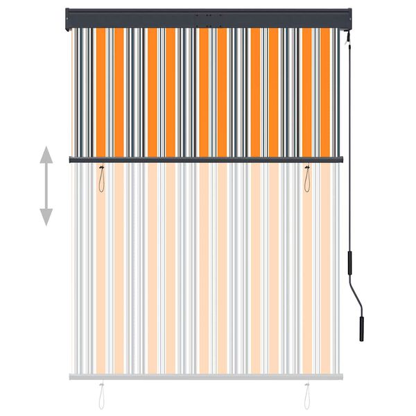 vidaXL Tenda a Rullo per Esterni 120x250 cm Giallo e Blu