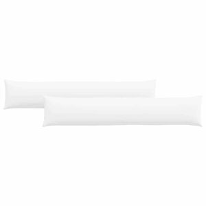 vidaXL Cuscini da Divano 2 pcs Bianco 200 x 40 cm Tessuto