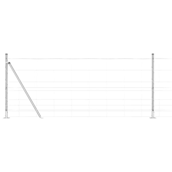 vidaXL Palo della recinzione Zincato 100 x 1 m Acciaio