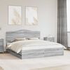 vidaXL Struttura del letto con cassetto Grigio Sonoma 200 x 200 cm
