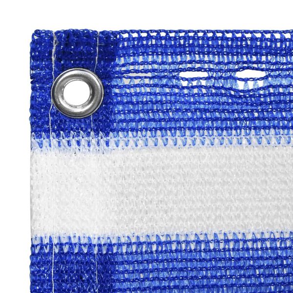 vidaXL Paravento da Balcone Blu e Bianco 120x400 cm in HDPE