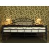 vidaXL Letto con Materasso Nero in Metallo 180x200 cm