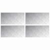 vidaXL Gradini per Scale 4 pz 60 x 30 cm Argento Alluminio