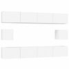 vidaXL Set di Mobili Porta TV 6 pz Bianco in Legno Multistrato