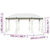 vidaXL Gazebo Bianco Crema 530x350x265 cm