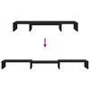 vidaXL Supporto per Monitor Regolabile Rovere Nero 80x24x10,5 cm