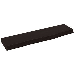 vidaXL Ripiano Muro Marrone Scuro 40x10x2 cm Massello Rovere Trattato