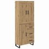 vidaXL Credenza 2 pcs Rovere artigianale 69,5 x 34 x 180 cm