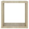 vidaXL Mensole a Cubo 4 pz Rovere Sonoma 30x15x30 cm