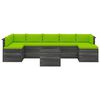 vidaXL Set Divani da Giardino su Pallet 8 pz con Cuscini Massello Pino
