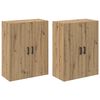 vidaXL Mobiletto a muro 2 pcs Rovere artigianale 69,5 x 34 x 90 cm